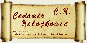 Čedomir Milojković vizit kartica